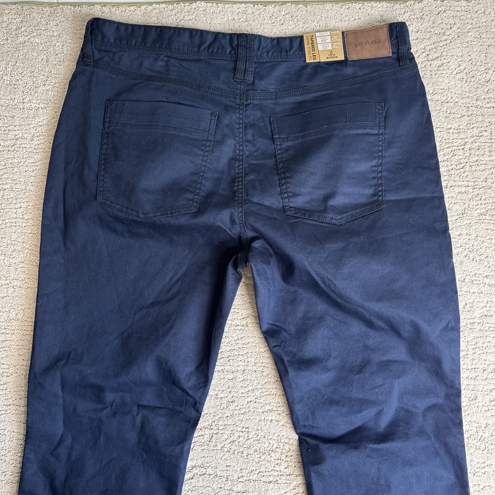 Men's NEW PrAna 40x32 Brion Slim Tapered‎ Jean Blue Outdoor Hiking - Picture 6 of 6
